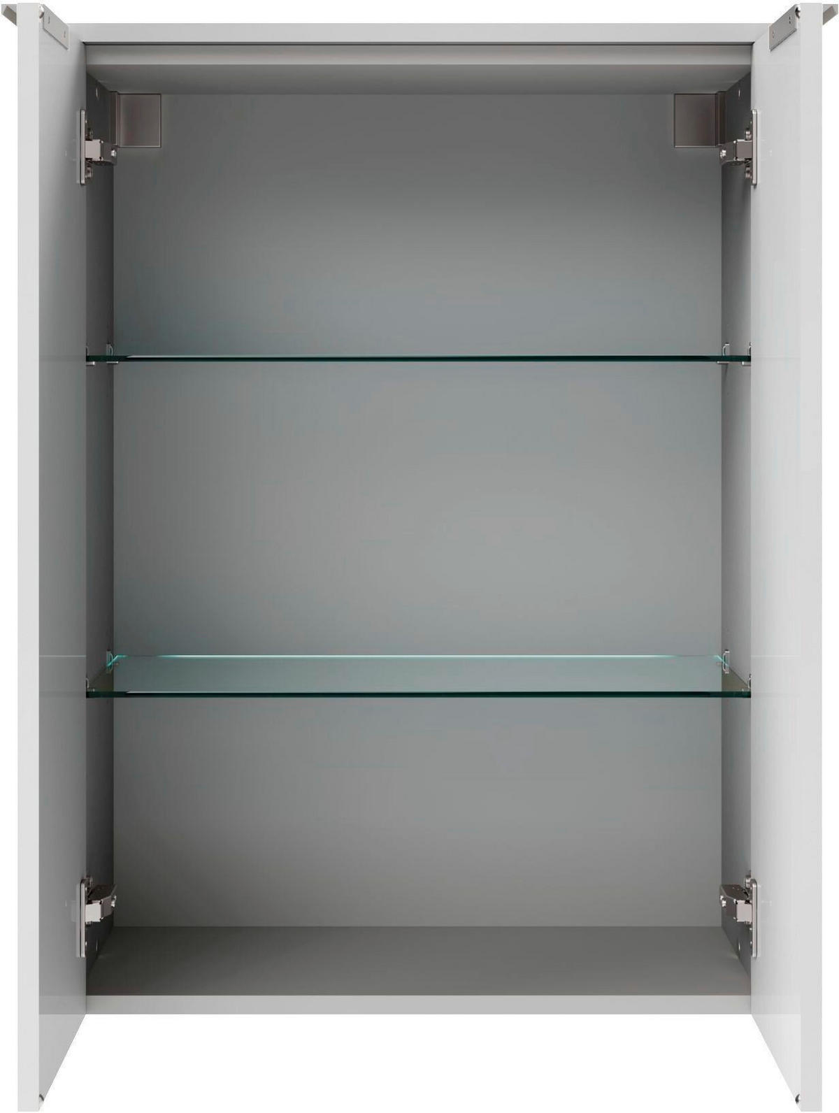 MIDISCHRANK 60,2/82,6/32 cm  - Silberfarben/Weiß, MODERN, Glas/Holzwerkstoff (60,2/82,6/32cm) - Voleo