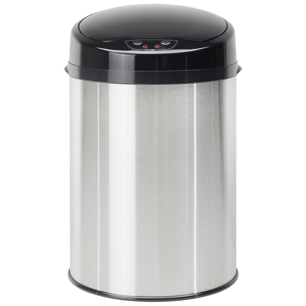 Mülleimer Mit Deckel 9l Kunststoff Edeslstahlfarben