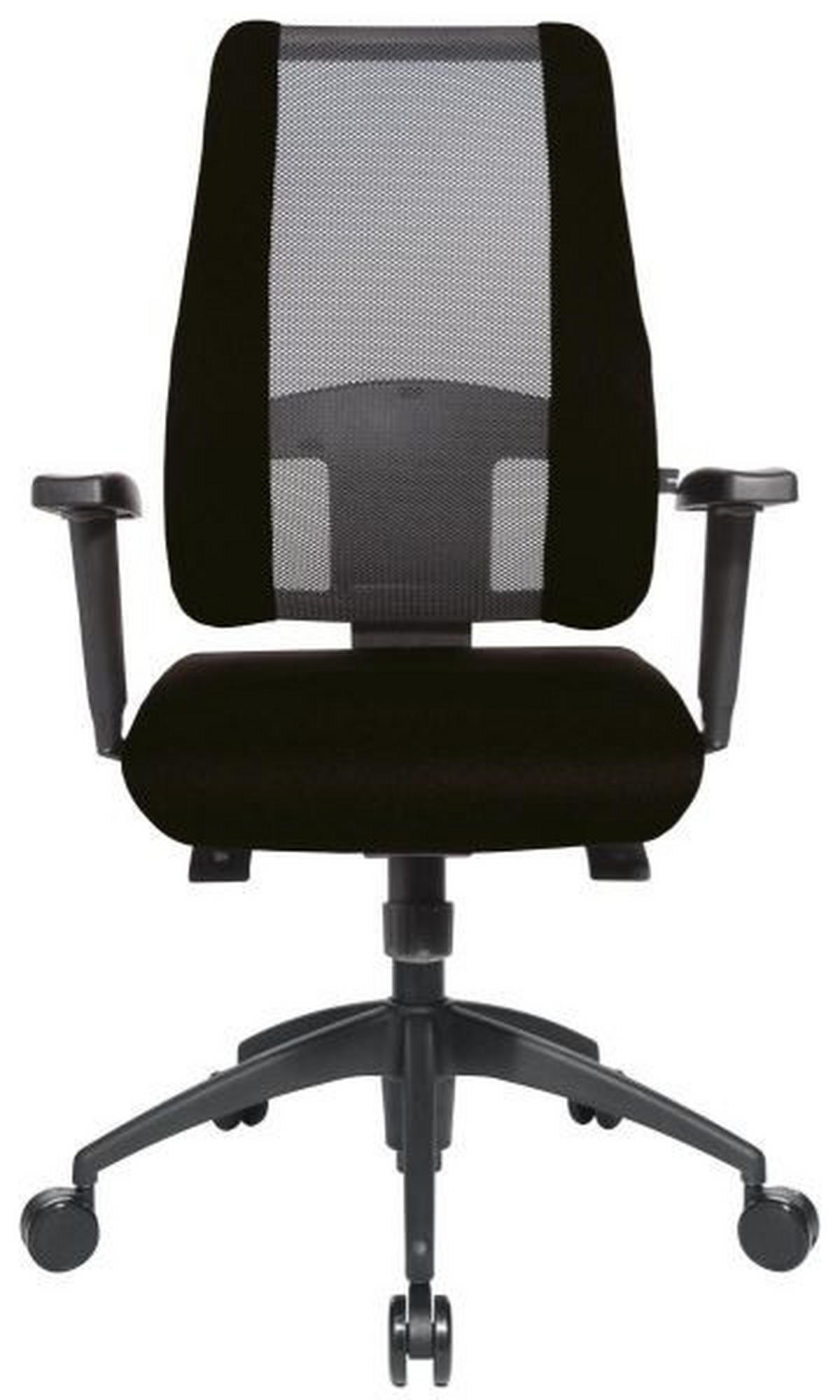 DREHSTUHL Netzbespannung Schwarz  - Schwarz, Design, Kunststoff/Textil (48/103-118/42cm) - Topstar