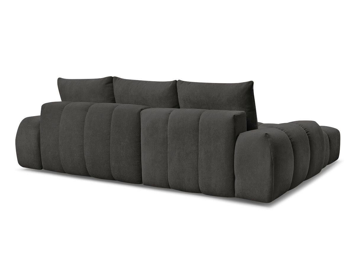ECKSCHLAFSOFA EVEREST  mit Rücken echt, Armteil links, Armteil rechts Struktur Schwarz  - Schwarz, MODERN, Kunststoff/Textil (180/318cm) - Livetastic