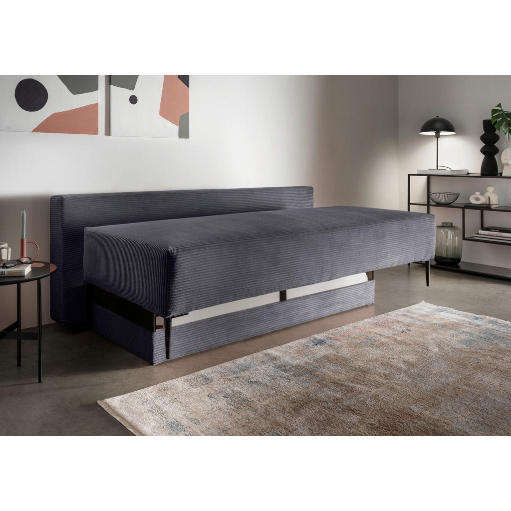 Thumbnail - Livetastic Schlafsofa, Grau, Textil, Uni, 2-Sitzer, Füllung: Schaumstoff, 198x90x100 cm, Liegefunktion, Schlafen auf Sit...