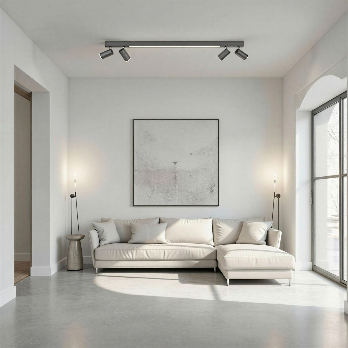 LED-DECKENLEUCHTE Pure-Lines 120/19/15 cm  - Anthrazit, Design, Kunststoff/Metall (120/19/15cm) - Neuhaus PURE