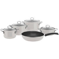 KOCHTOPFSET Teal 5-teilig  - Klar/Hellgrau, LIFESTYLE, Glas/Metall (50/30/40cm) - Riess