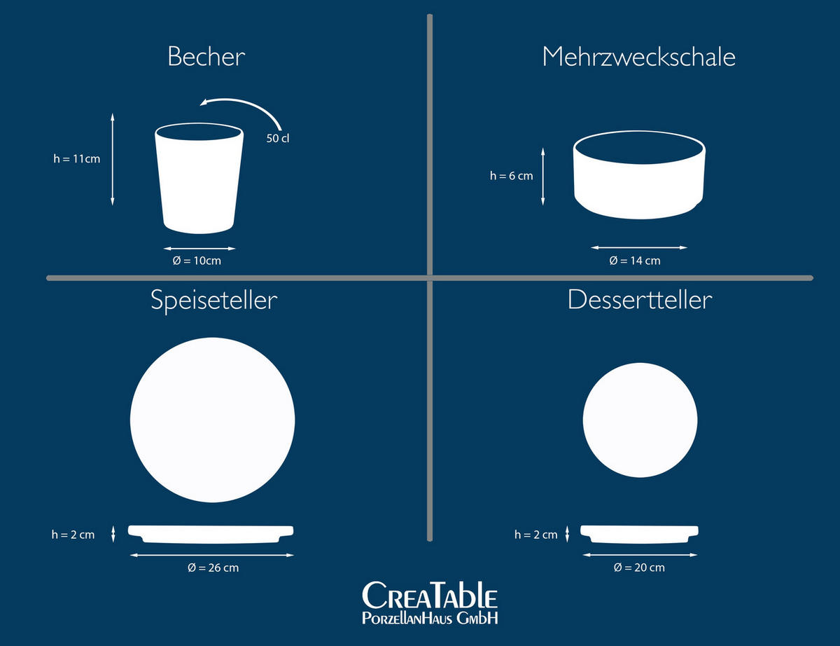 KOMBINOVANÝ SERVIS, 16-dielne, kamenina - piesková/biela, Trend, keramika - Creatable