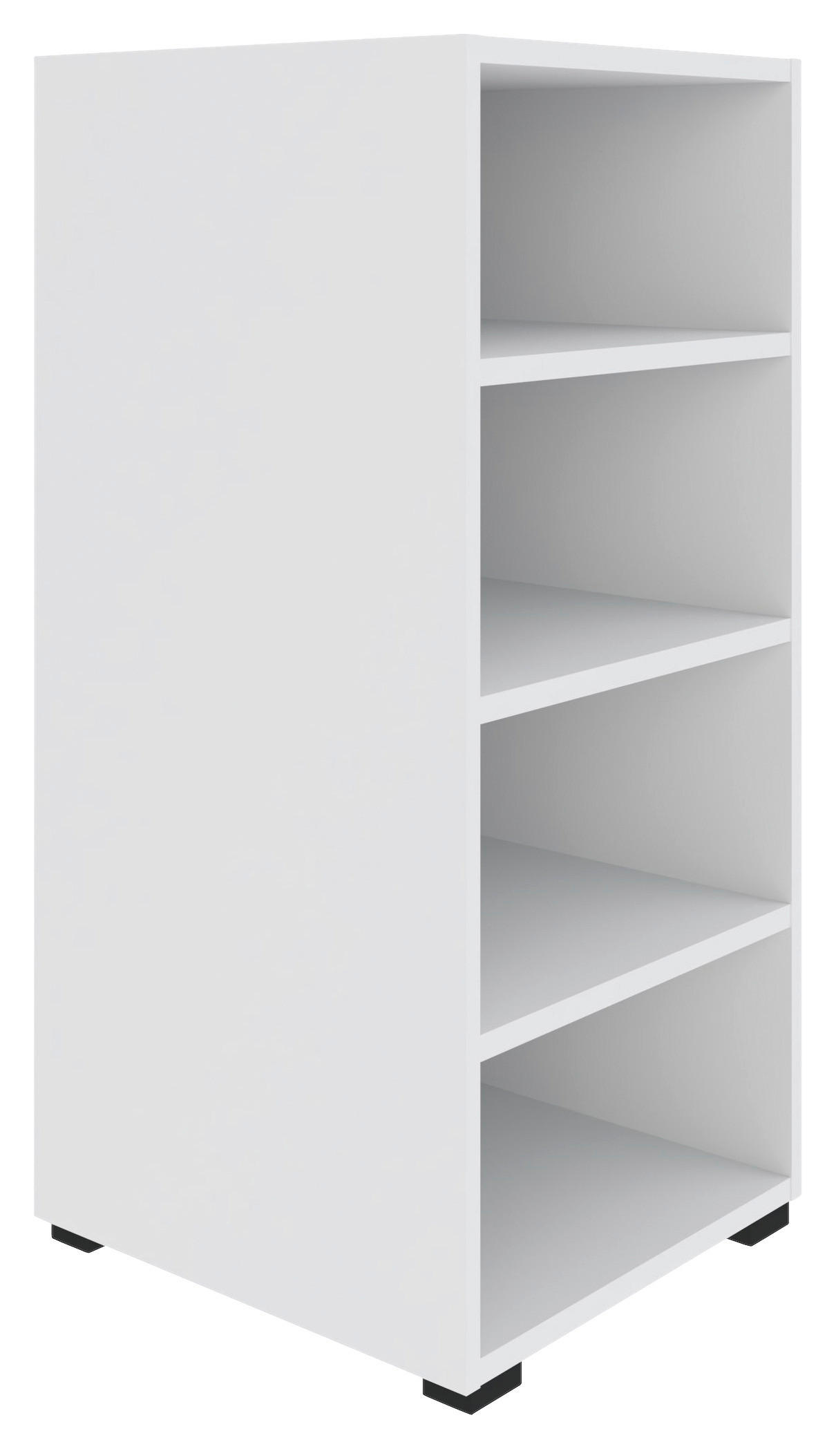 REGÁL, biela, 46/90/40 cm - čierna/biela, Konventionell, kompozitné drevo/plast (46/90/40cm) - Hom`in