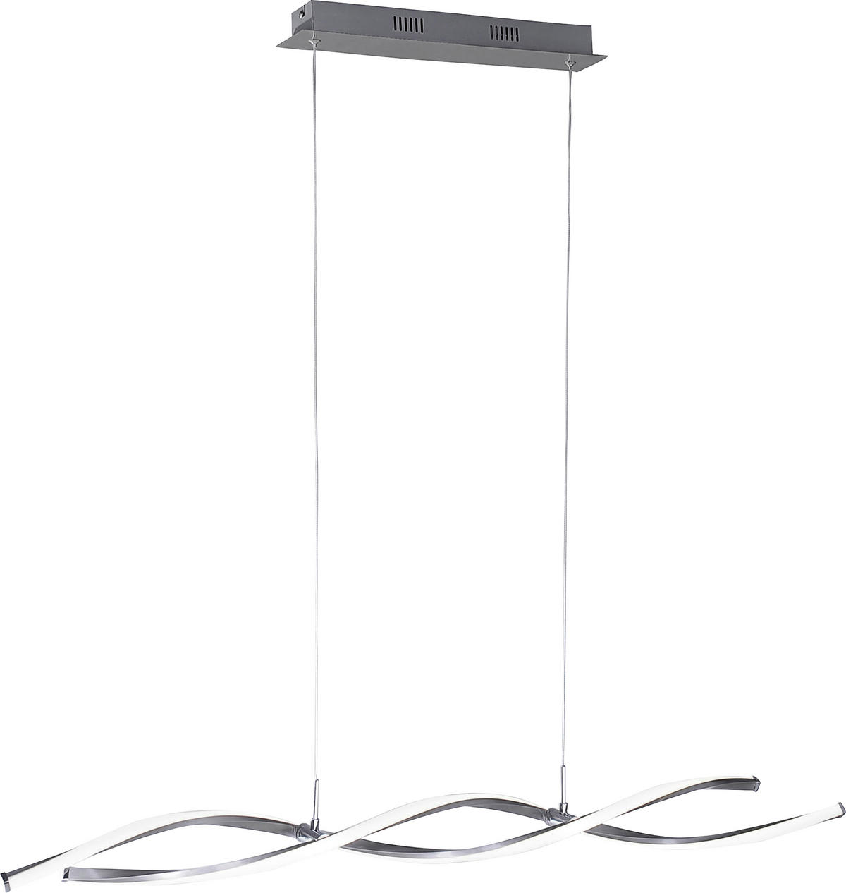LED-HÄNGELEUCHTE 110/8/140 cm   - Nickelfarben, Design, Metall (110/8/140cm) - Paul Neuhaus