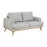 ZWEISITZER-SOFA in Textil Hellgrau - Eichefarben/Hellgrau, Design, Holz/Textil (165,0/81,0/92,0cm) - Carryhome ZWEISITZER-SOFA in Textil Hellgrau - Eichefarben/Hellgrau, Design, Holz/Textil (165,0/81,0/92,0cm) - Carryhome