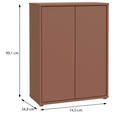 SCHUHSCHRANK Alice Springs  in 74,5/99,1/34,9 cm  - Terracotta/Grau, MODERN, Holzwerkstoff/Kunststoff (74,5/99,1/34,9cm) - Xora