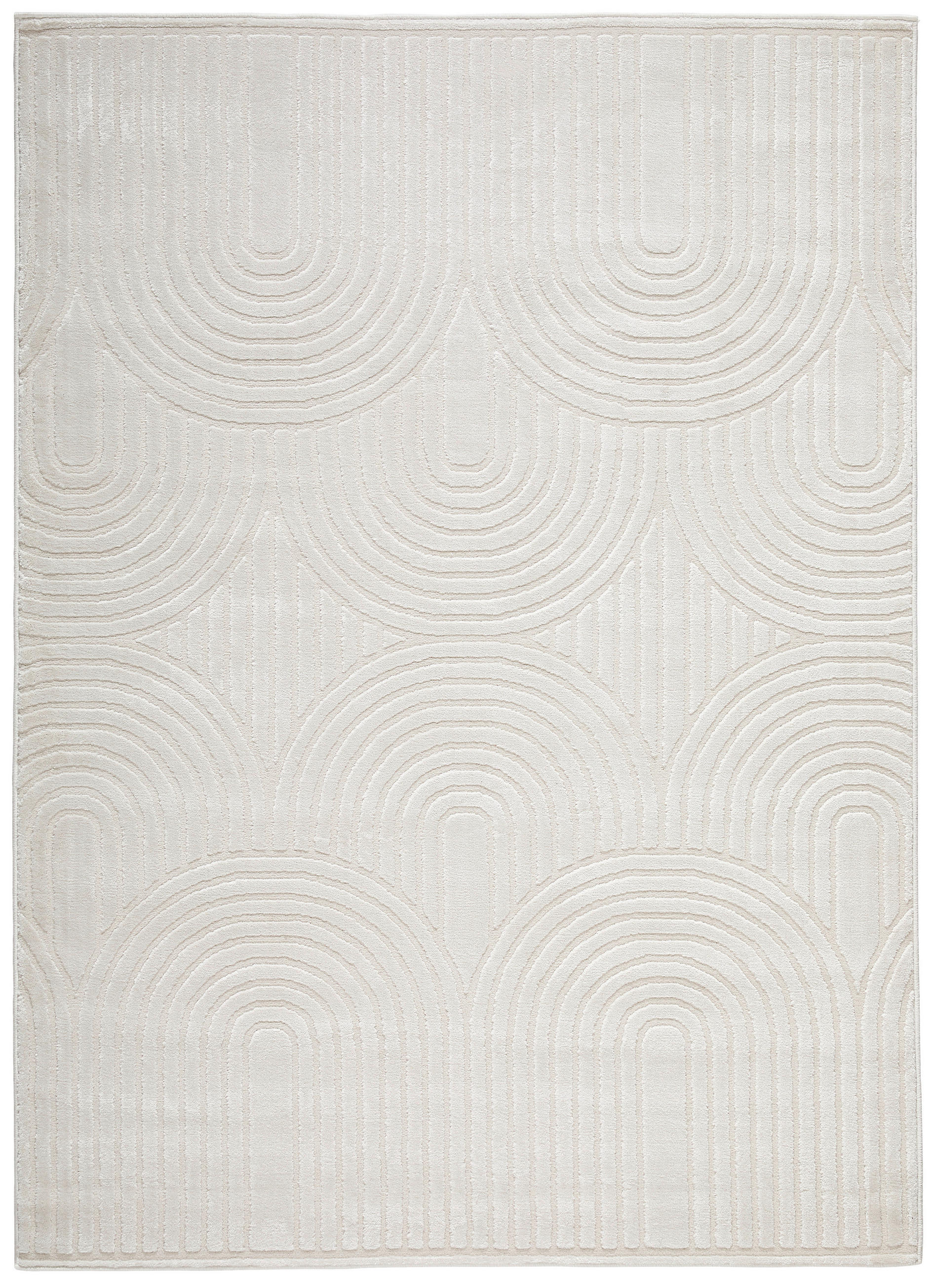 WEBTEPPICH Wohnzimmer 160/220 cm Weiß rechteckig  - Weiß, Design, Kunststoff/Textil (160/220cm) - Novel