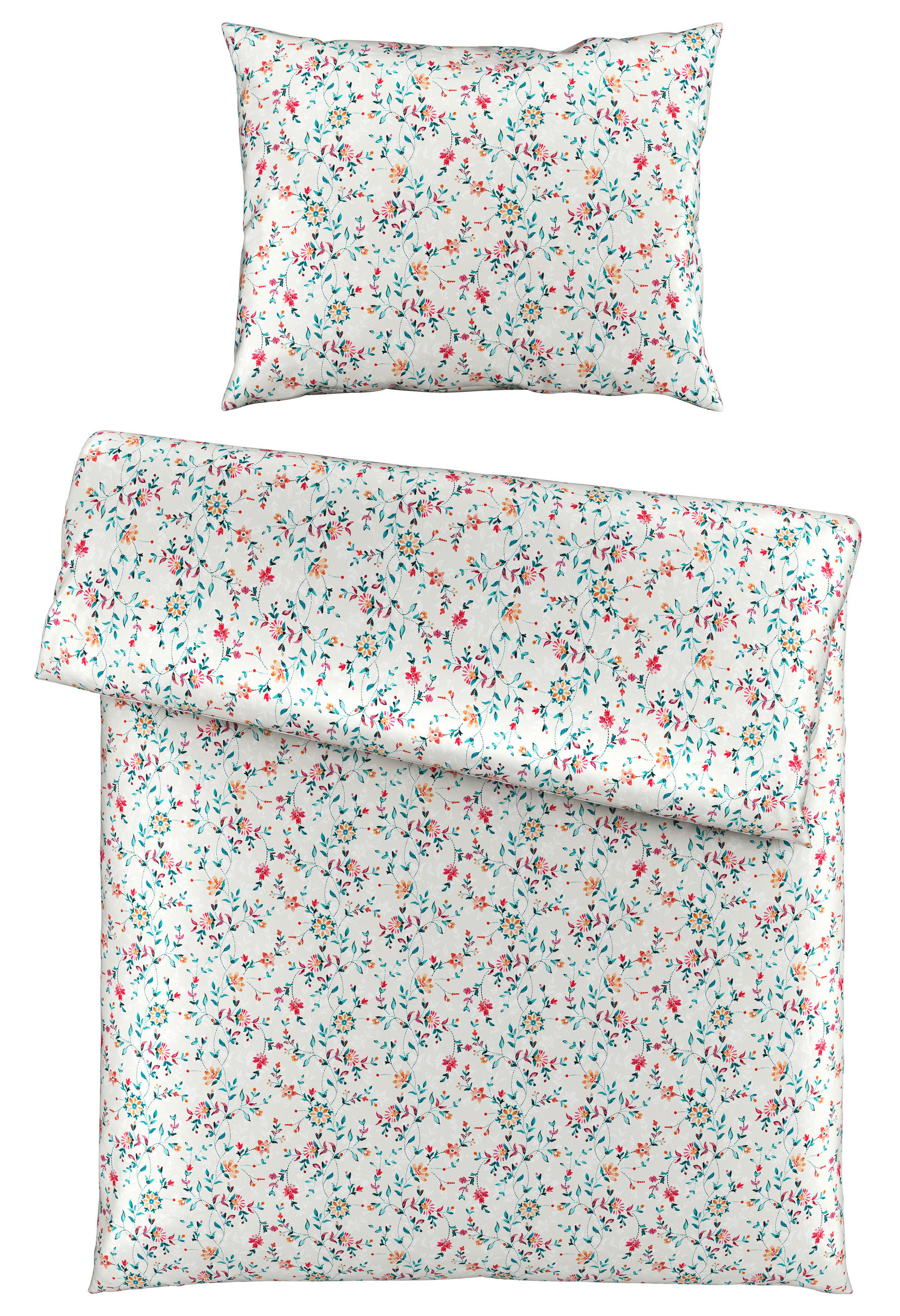 POSTELJINA MILLIE 140/200 cm saten višebojna  - višebojna, Konvencionalno, tekstil (140/200cm) - Esposa