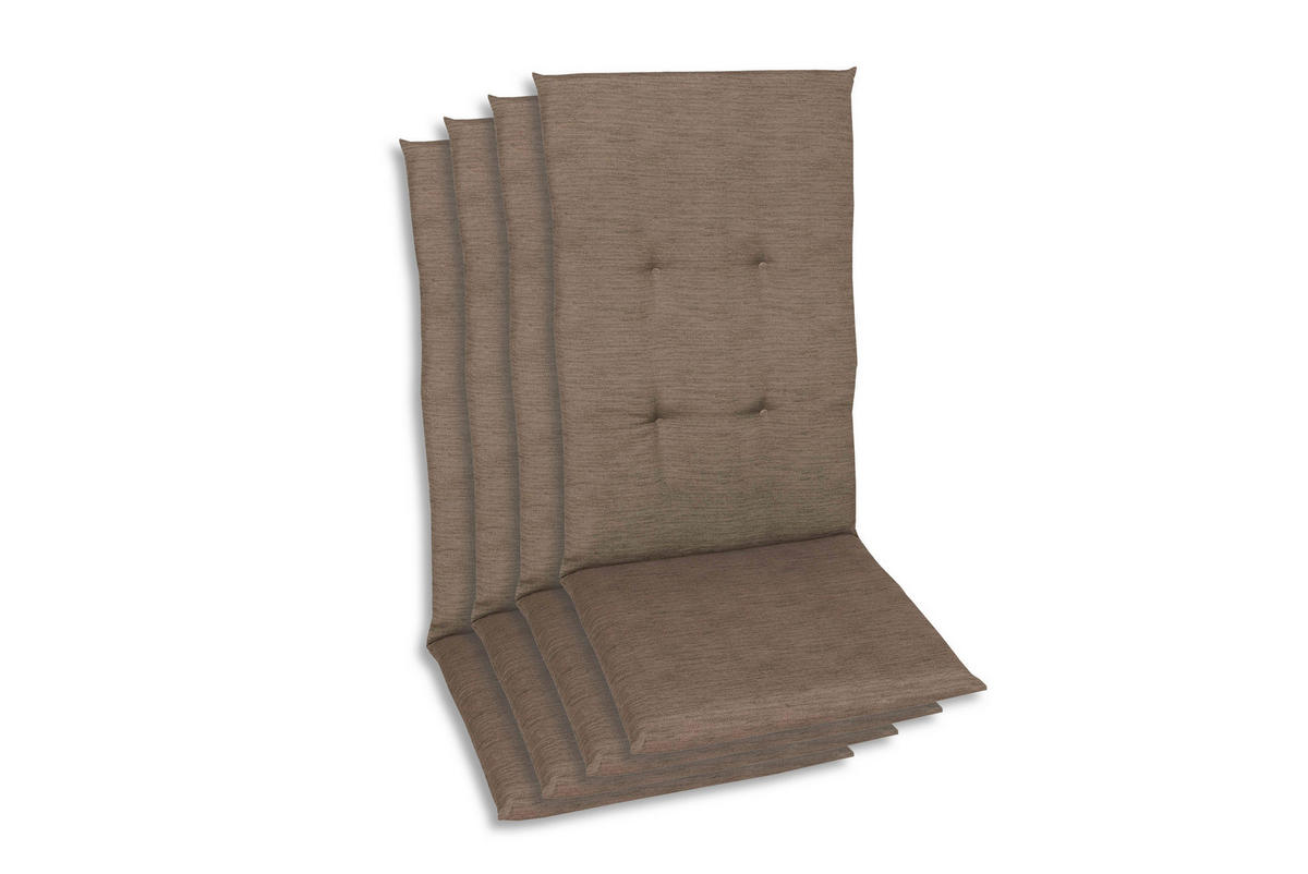 SESSELAUFLAGENSET Uni  - Taupe, Basics, Textil (48/5/118cm)