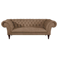 3-SITZER-SOFA Mikrofaser Cappuccino  - Braun/Cappuccino, Design, Holz/Textil (232/79/97cm) - Livetastic