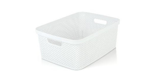 AUFBEWAHRUNGSBOX 21,5/27/15 cm - Weiß, Basics, Kunststoff (21,5/27/15cm) - Homeware