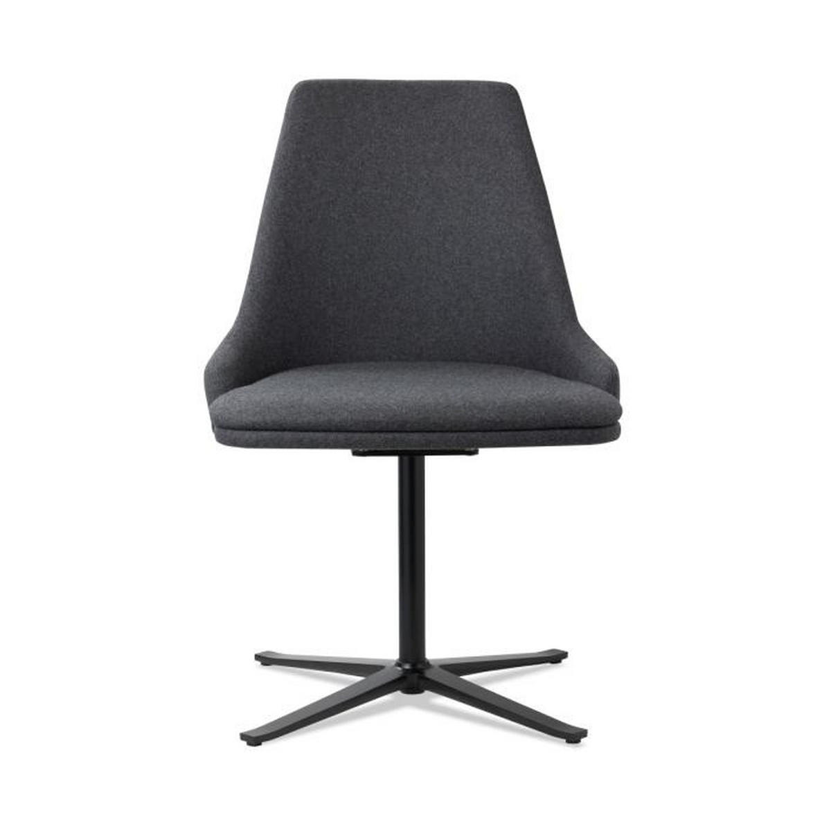 STOL  läderutbud, tygutbud   grå, svart  - grå/svart, Design, metall/textil (56/85/58cm) - Skovby
