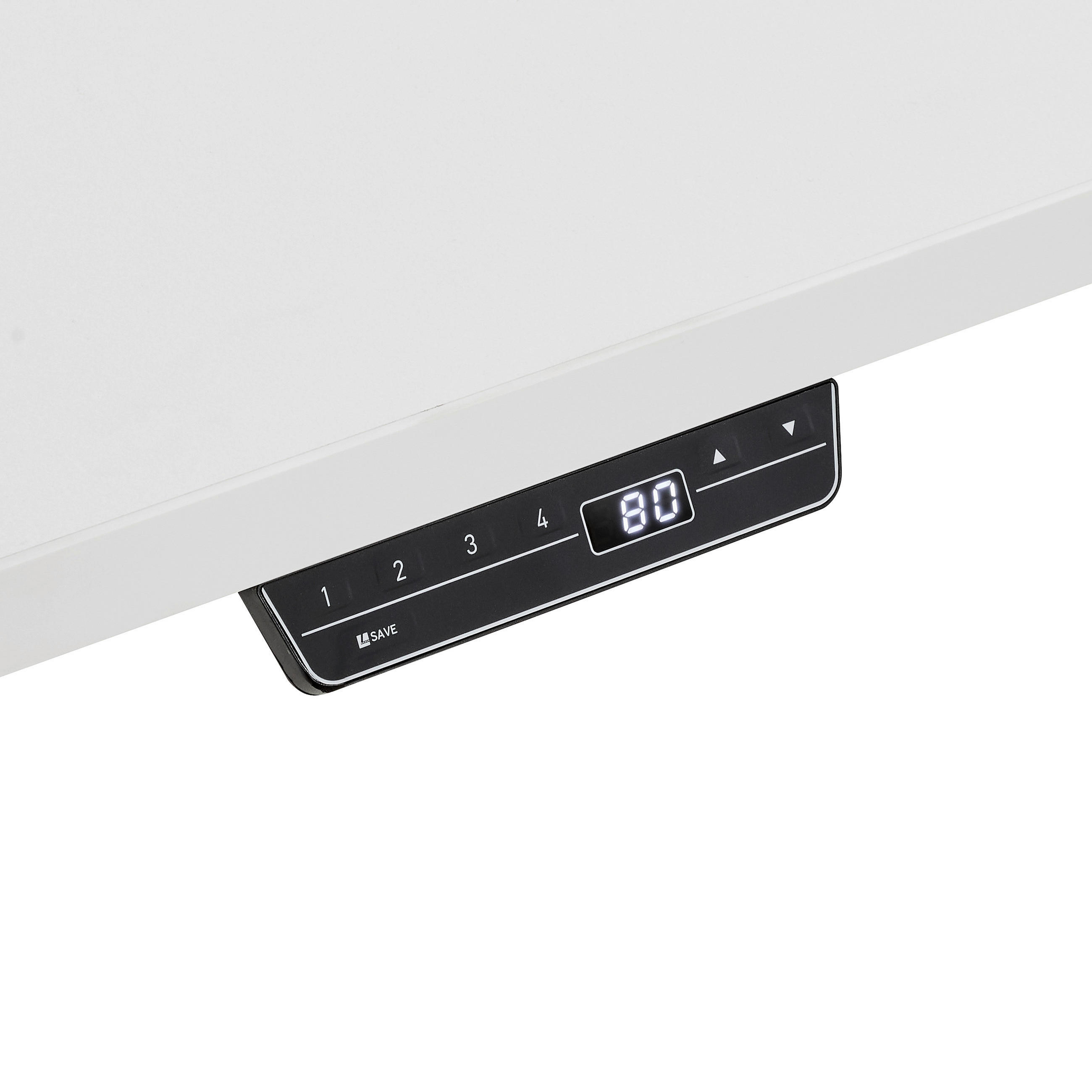 SCHREIBTISCH 160/80/56-124 cm  in Weiß  - Alufarben/Weiß, Design, Holzwerkstoff/Metall (160/80/56-124cm) - Voleo