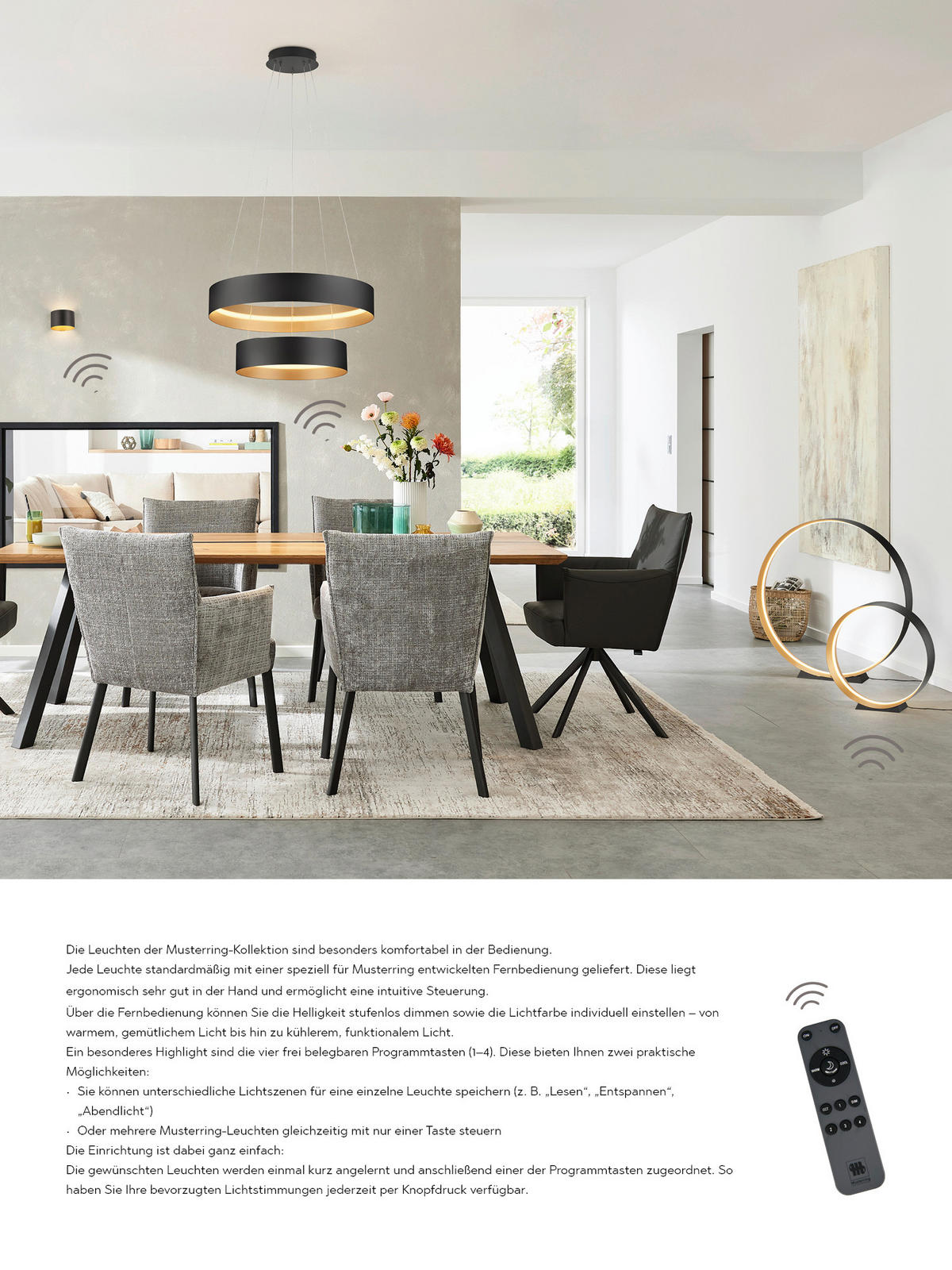 STOLNÁ LED LAMPA, diaľkový ovládač, 45/45 cm  - biela/strieborná, Konventionell, kov (45/45cm) - Musterring