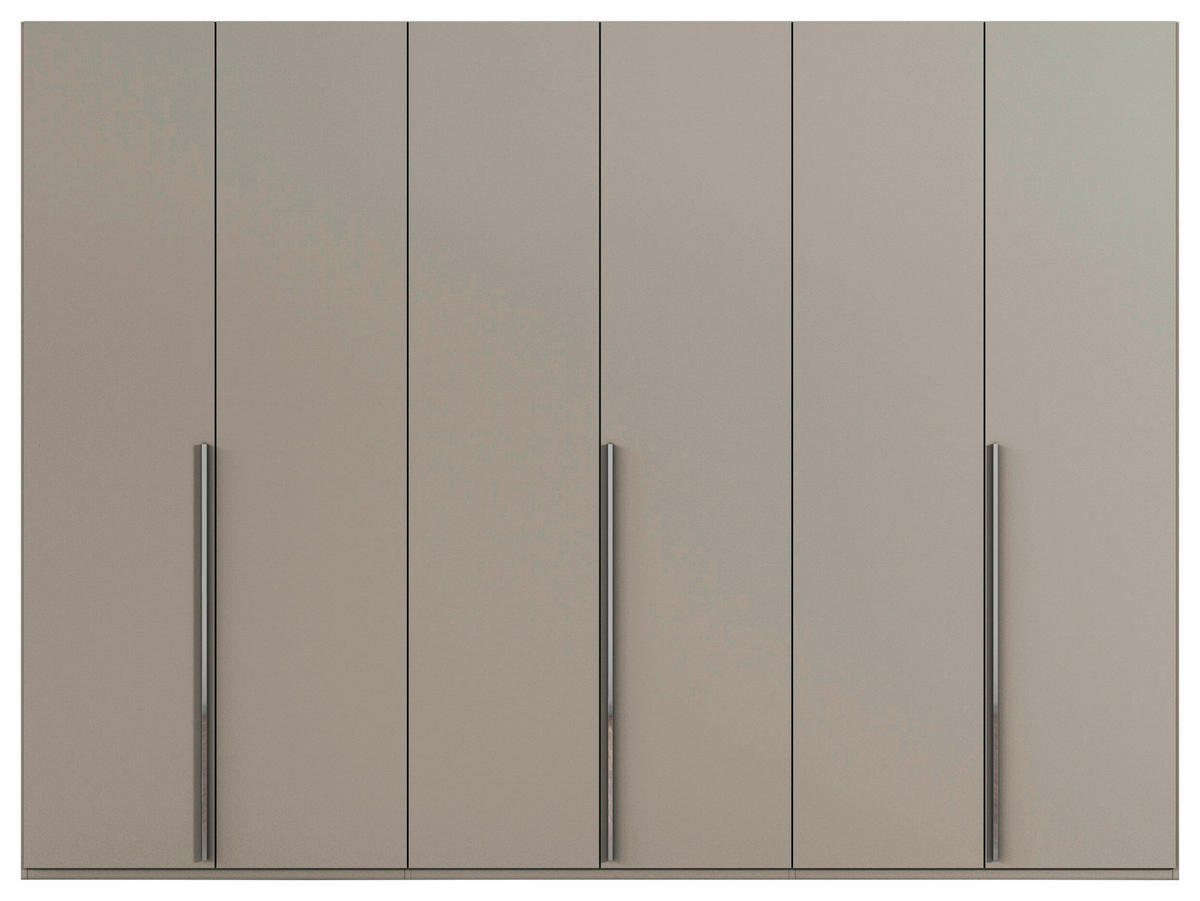DREHTÜRENSCHRANK 301/223/60 cm 6-türig Fango  - Chromfarben/Fango, Design, Holzwerkstoff/Metall (301/223/60cm) - home24