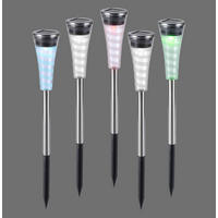 SVJETILJKA SOLARNA  - boje oplemenjenog čelika, Basics, plastika (4/4/27cm)