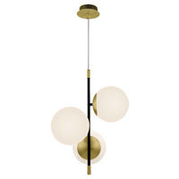 PENDELLEUCHTE 33,3/43 cm  - Goldfarben/Schwarz, Trend, Glas/Metall (33,3/43cm) - MAYTONI