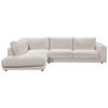 ECKSOFA Weiß Cord  - Schwarz/Weiß, Design, Kunststoff/Textil (224/325cm) - Hom`in