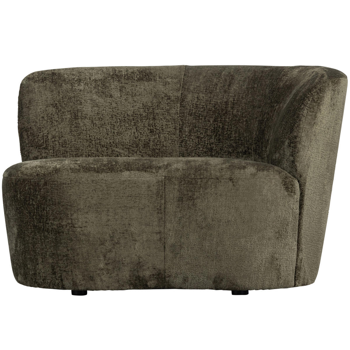 RÉCAMIERE in Samt Dunkelgrün  - Dunkelgrün/Schwarz, Design, Kunststoff/Textil (112/73/80cm) - Livetastic