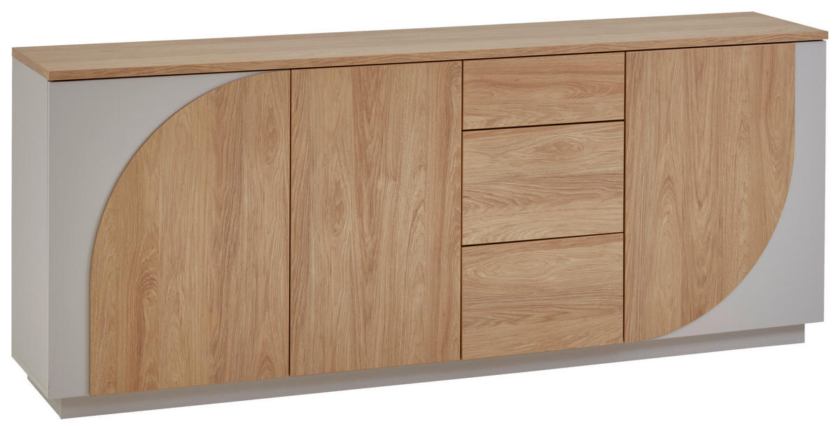 SIDEBOARD  in 210/84/42 cm  - Kaschmir/Eichefarben, Design, Holzwerkstoff (210/84/42cm) - Stylife