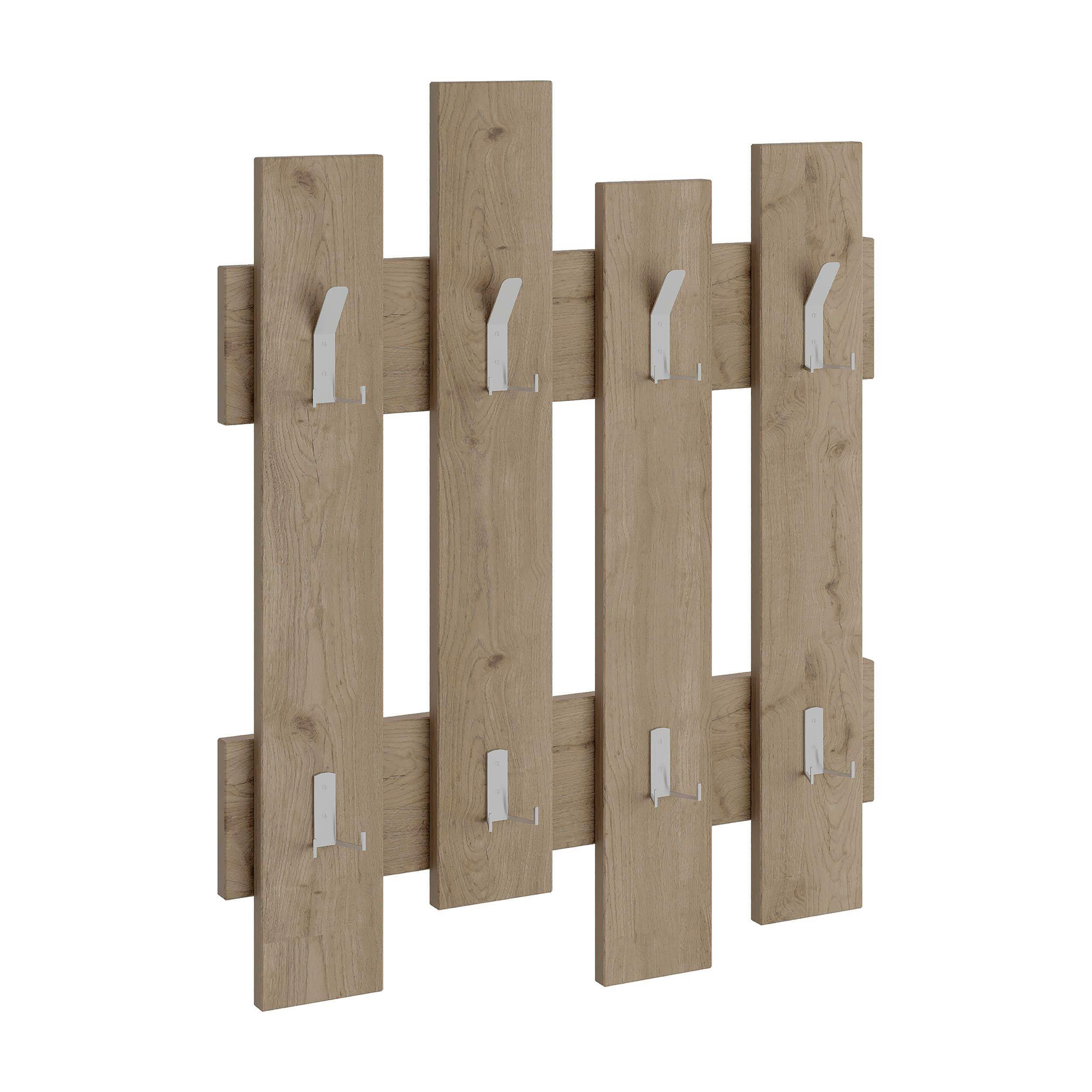 WANDGARDEROBE - Walnussfarben, Design, Holzwerkstoff (64/81/4cm) - Livetastic