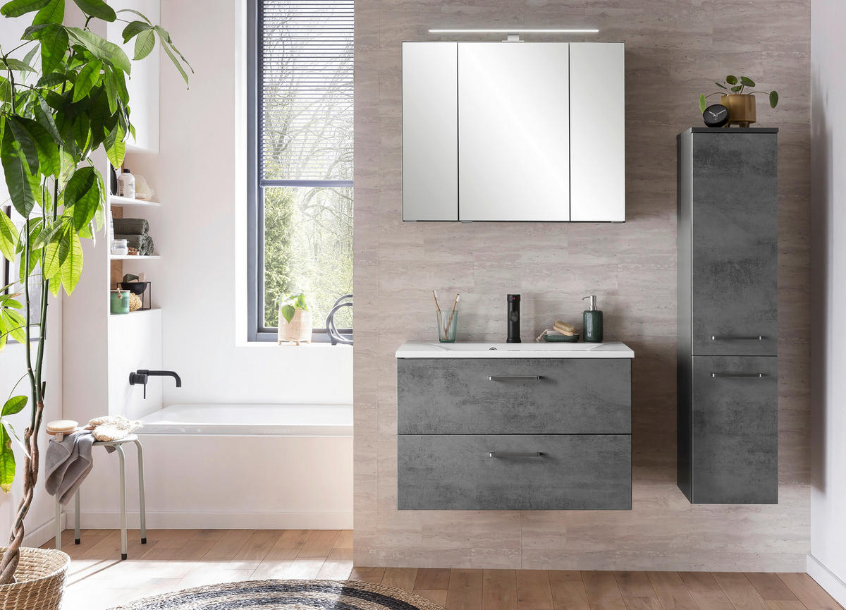 MIDISCHRANK 30/130/35 cm  - Dunkelgrau/Anthrazit, KONVENTIONELL, Holzwerkstoff (30/130/35cm) - Xora
