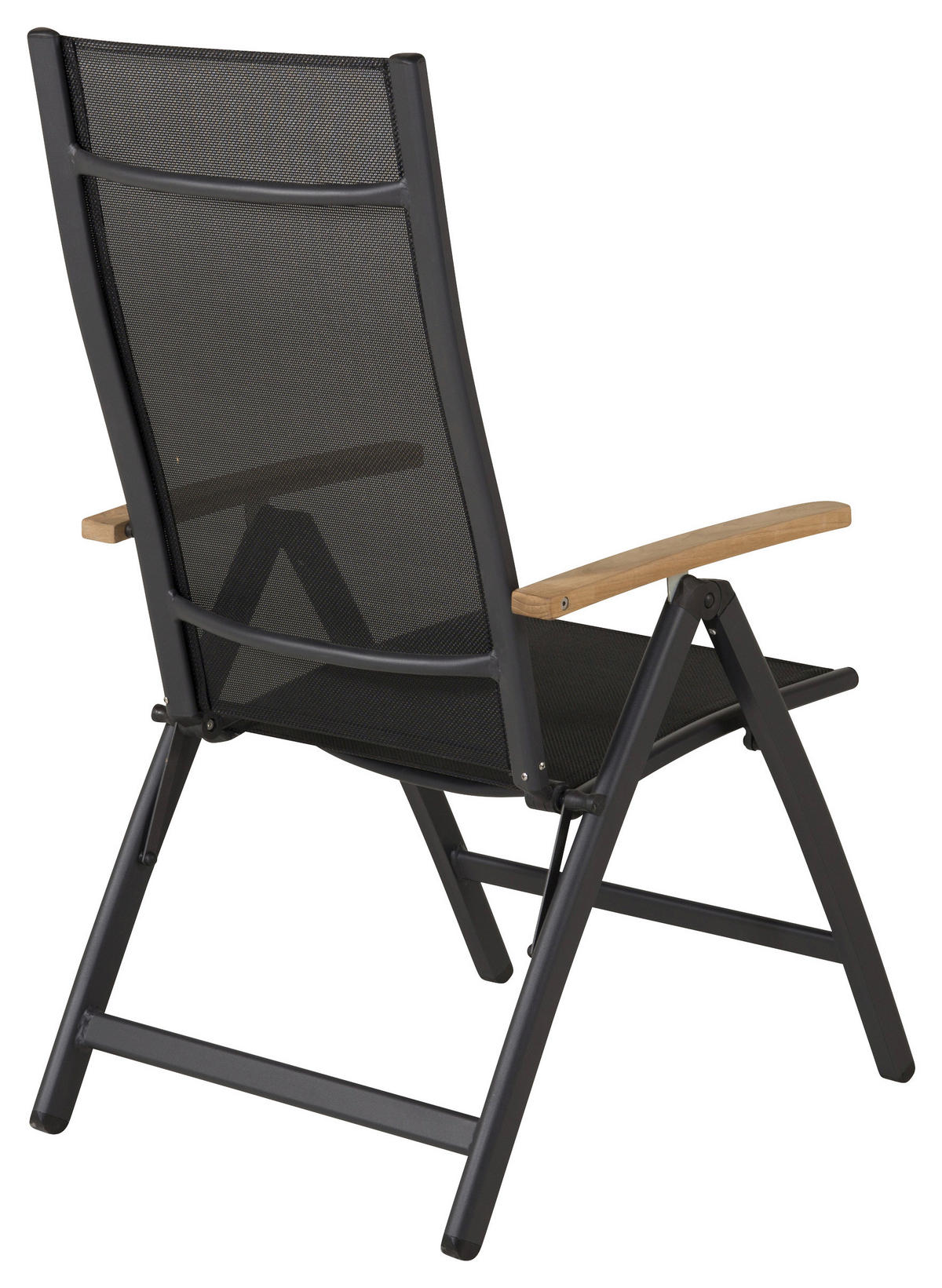 GARTENSTUHL-SET Metall, Textil Naturfarben, Schwarz  - Schwarz/Naturfarben, KONVENTIONELL, Textil/Metall (60/110/75cm) - Gardenson