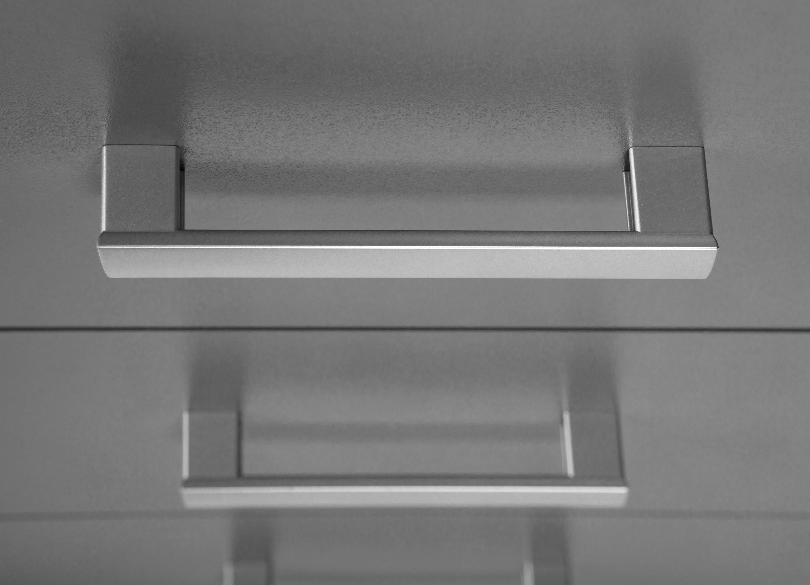 KOMMODE Graphitfarben  - Silberfarben/Graphitfarben, Basics, Metall (41,2/40/71cm) - MID.YOU