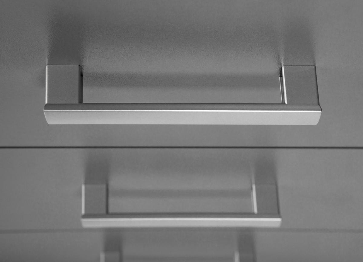 KOMMODE  in  - Silberfarben/Graphitfarben, Basics, Holzwerkstoff/Metall (41,2/40/71cm) - MID.YOU