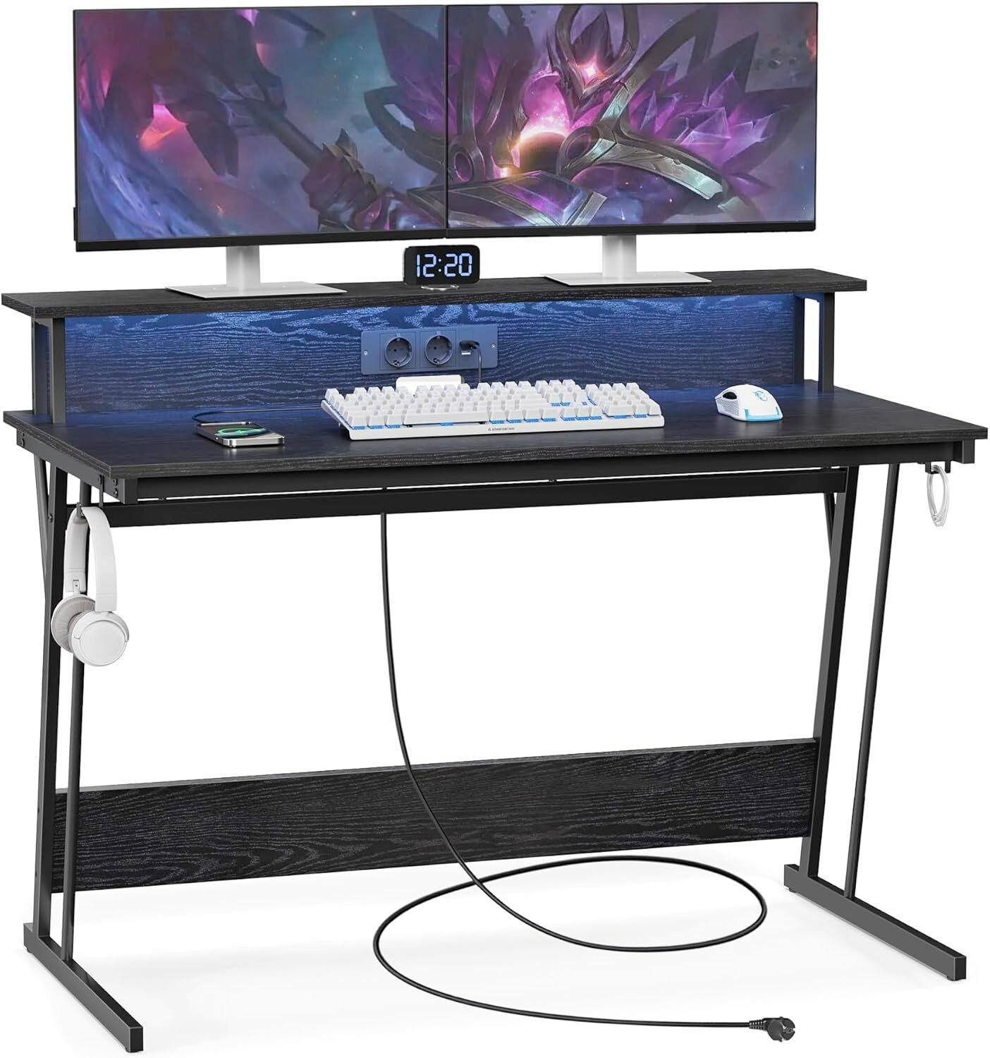 COMPUTERTISCH Schwarz  - Schwarz, Trend, Holzwerkstoff/Metall (120/91/60cm) - MID.YOU