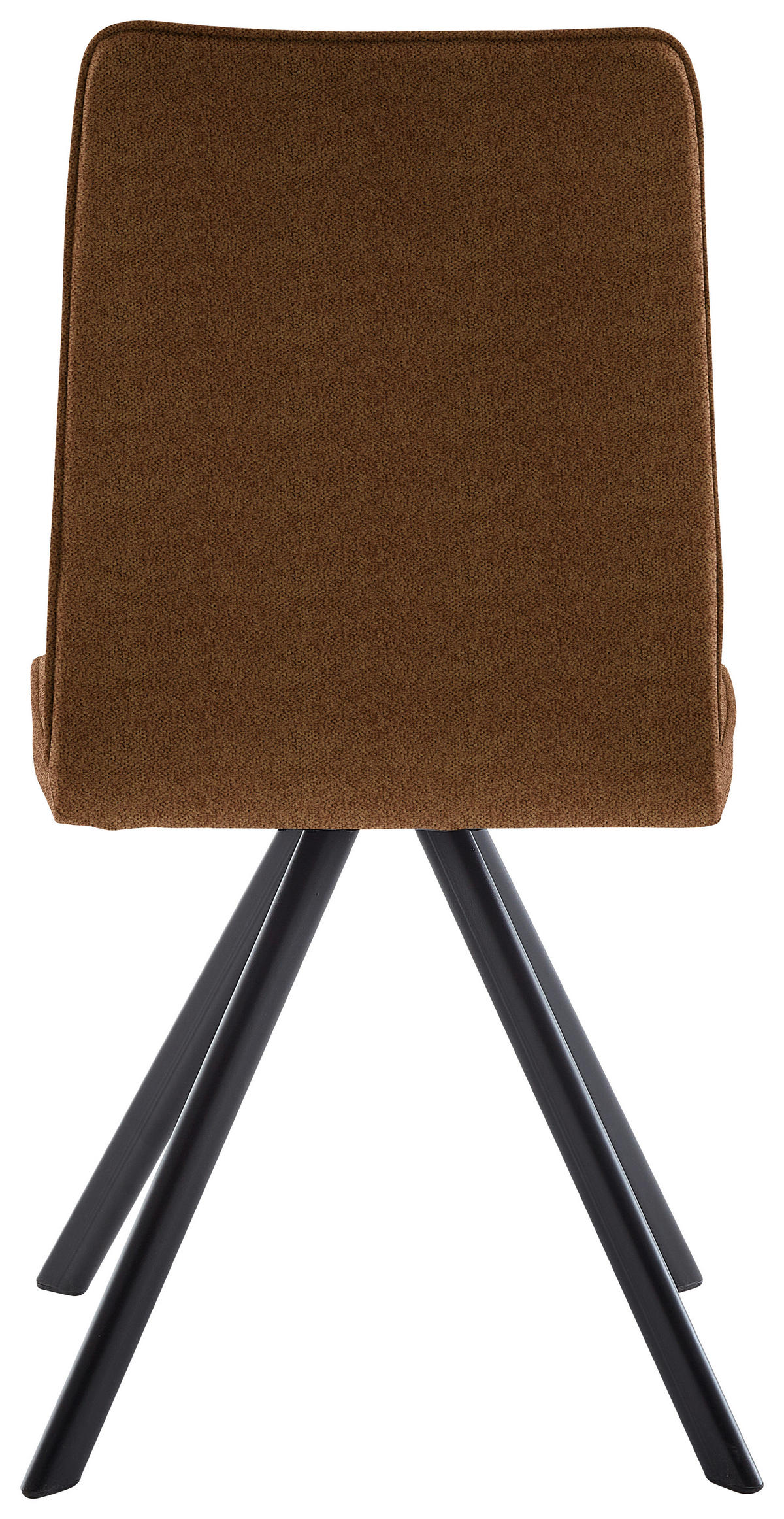 STUHL   Webstoff  Schwarz, Rostfarben  - Rostfarben/Schwarz, Design, Textil/Metall (47/92/60cm) - Cantus
