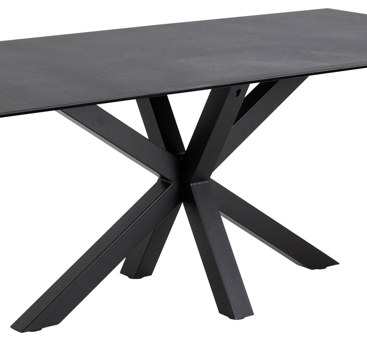 ESSTISCH in Metall, Glas, Keramik   - Schwarz, Design, Glas/Keramik (200/75,5/100cm)