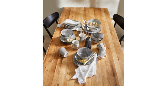 KOMBISERVICE Tokyo 30-teilig  - Schwarz/Weiß, Trend, Keramik - Novel