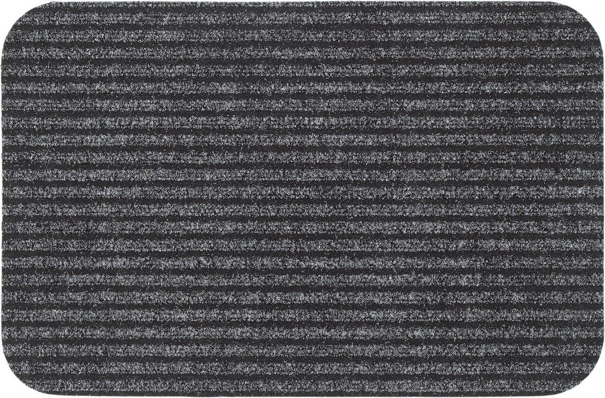 FUSSMATTE - Grau, Konventionell, Kunststoff/Textil (40/60cm) - Boxxx