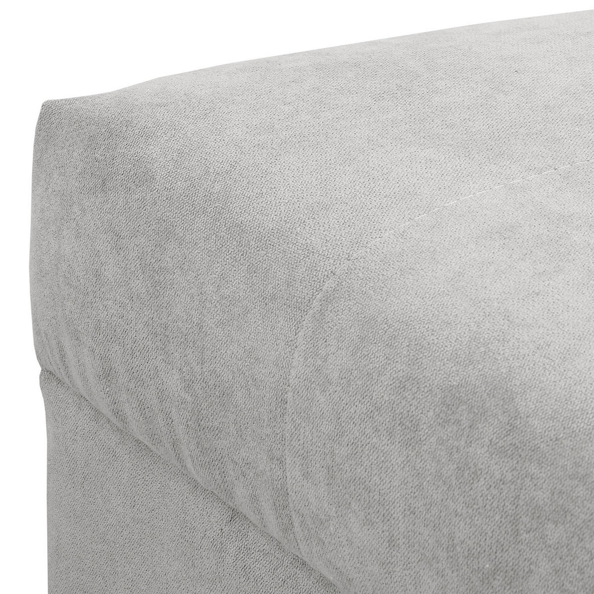 ECKSOFA inkl. Hocker Ariella in Mikrofaser Hellgrau  161/231 cm  - Hellgrau/Naturfarben, Design, Holz/Textil (161/231cm) - Livetastic
