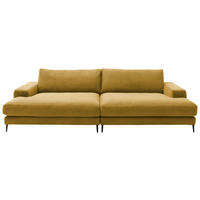 BIGSOFA Cord Goldfarben  - Goldfarben/Schwarz, Design, Textil/Metall (296/83/177cm) - Dieter Knoll