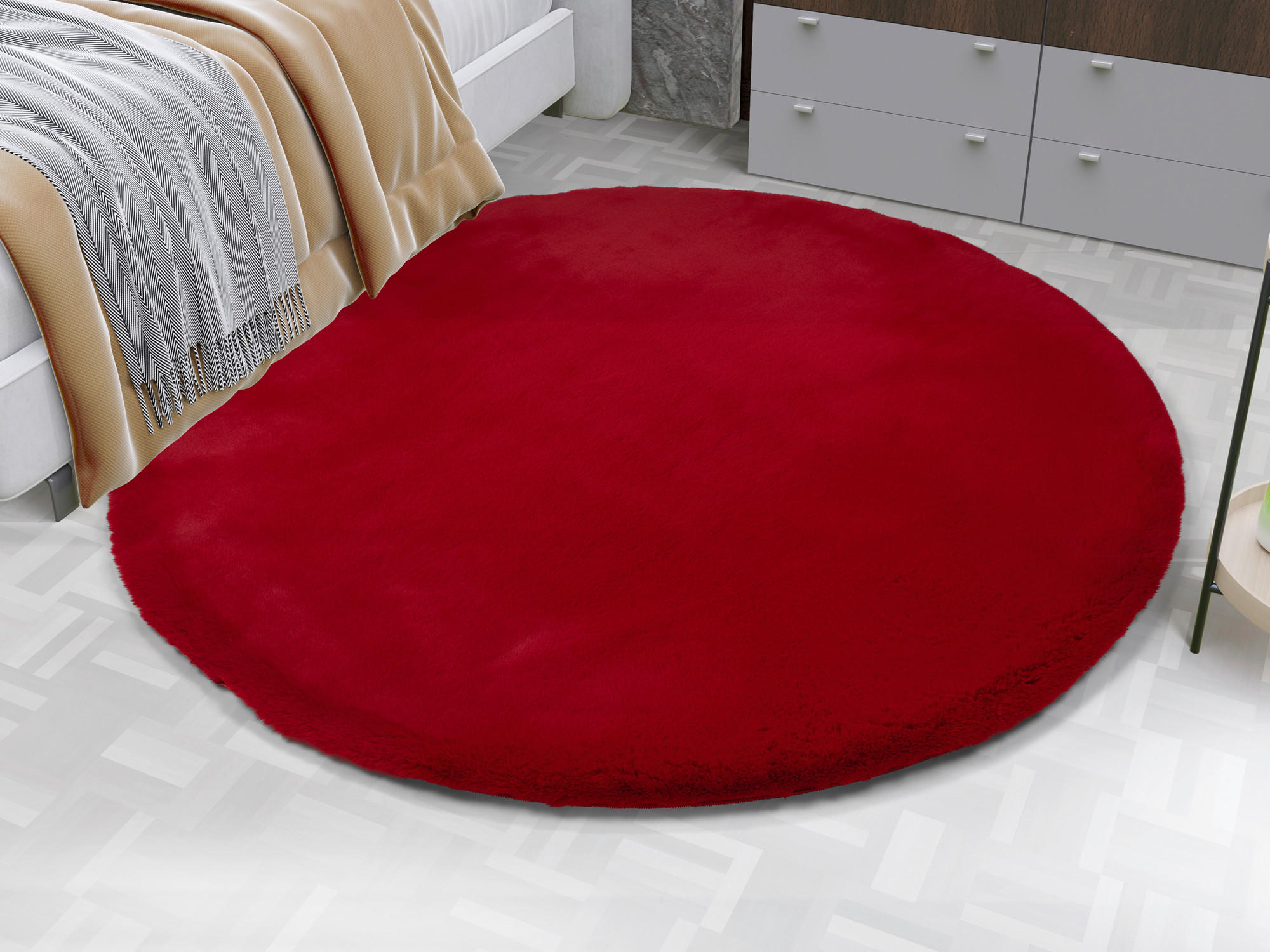HOCHFLORTEPPICH 80 cm Silky Haven Rot - Rot, Basics, Textil (80cm)