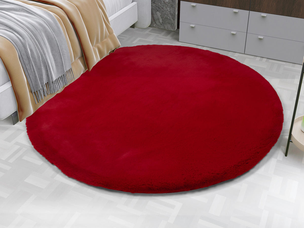 HOCHFLORTEPPICH 80 cm Silky Haven Rot  - Rot, Basics, Textil (80cm) - Novel