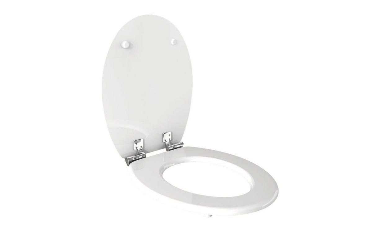 WC ülőke lecsapódásgátlóval - fehér, Basics, műanyag (37/44cm) - Sadena