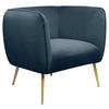 FOTELJA 79/71,5/71,5 cm , plava, zlatna  - zlatna/plava, Moderno, drvo/metal (79/71,5/71,5cm) - Ambia Home