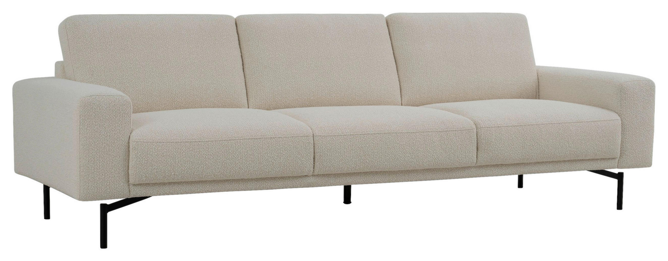 4-SITS SOFFA i flatväv ecru  - svart/ecru, Klassisk, metall/trä (248/80/91cm) - Niels Andersson