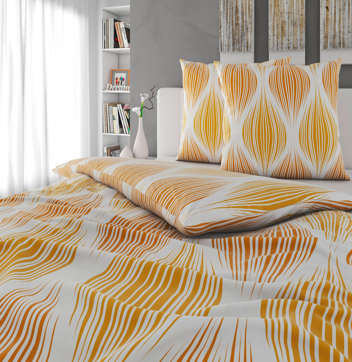 BETTWÄSCHE Satin 200/200 cm  - Gelb, Textil (200/200cm) - Novel