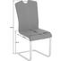 HOUPACÍ ŽIDLE, kov, kůže, šedá, barvy nerez oceli, - šedá/bílá, Design, kov/kůže (46/98/53cm) - Dieter Knoll HOUPACÍ ŽIDLE, kov, kůže, šedá, barvy nerez oceli, - šedá/bílá, Design, kov/kůže (46/98/53cm) - Dieter Knoll