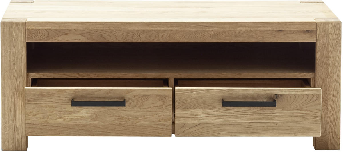 LOWBOARD  in 132/51/50 cm  - Wildeiche/Schwarz, Natur, Holz/Holzwerkstoff (132/51/50cm) - Carryhome