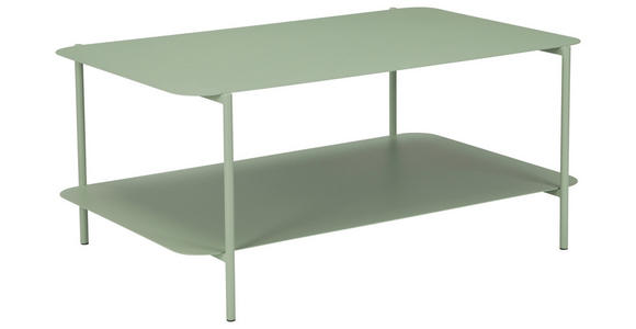 COUCHTISCH 90/58,4/40 cm rechteckig Grün  - Grün, Design, Metall (90/58,4/40cm) - Carryhome