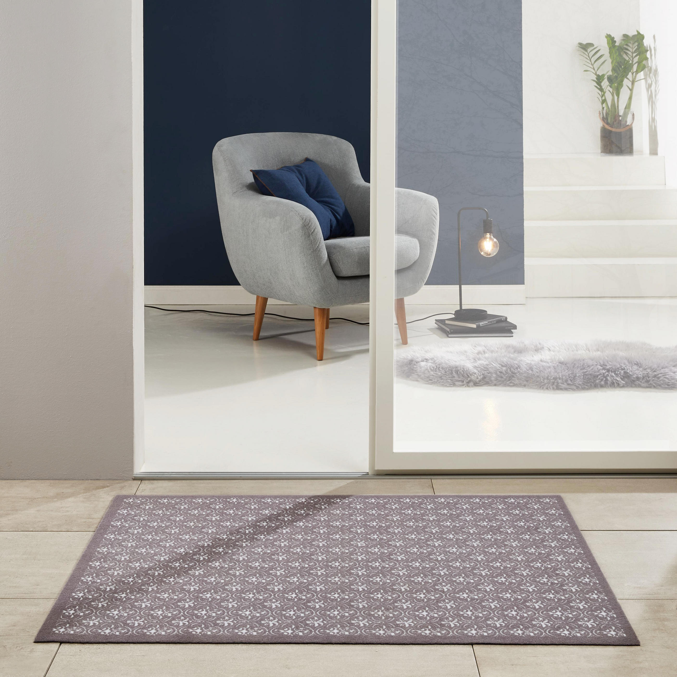 FUSSMATTE - Grau, Basics, Kunststoff/Textil (80/120cm) - Esposa