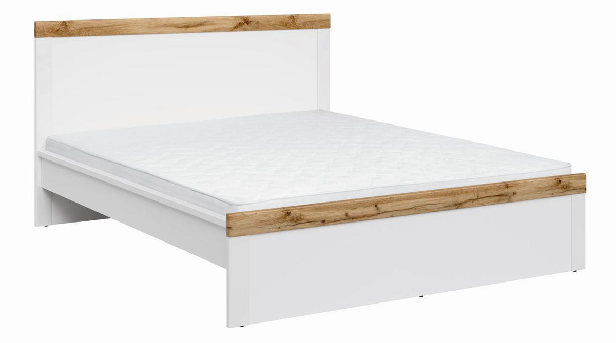 OKVIR KREVETA    169/100,5/204,5 cm   - bela/crna, Dizajnerski, pločasti materijal/plastika (169/100,5/204,5cm) - Carryhome