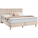 BOXSPRINGBETT 160/200 cm  in Beige  - Beige, Design, Holz/Textil (160/200cm) - Carryhome